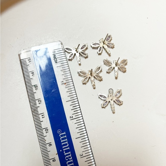 925 STERLING SILVER Set of Dragonfly Post Earrings and Matching Pendant - Picture 4 of 4